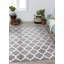 Tapis gris / crème à motif géométrique Aleighia-1181506479