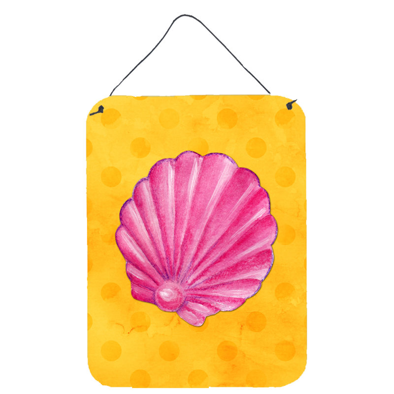 Décoration murale polkadot suspendue sea shell prints, Jaune