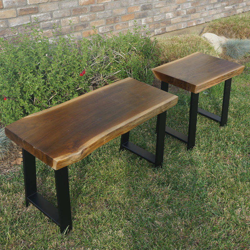 Solid Wood Bench, 45.7cm H x 49.5cm W x 35.1cm D
