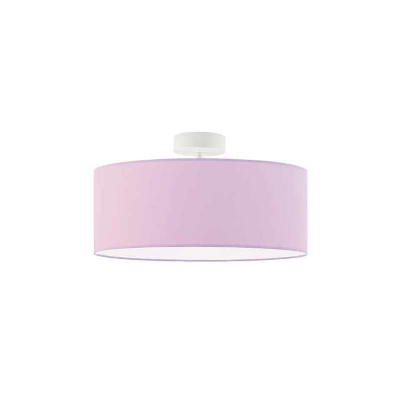 Audriona Semi Flush Mount, White, Light Violet, 30cm H x 40cm W x 40cm D