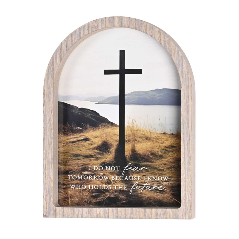 Framed Arch Cross I Do Not Gray 11x15