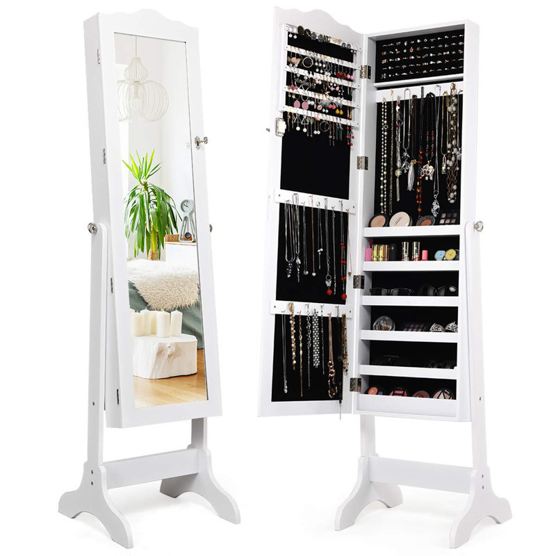 Amicon Wall Jewelry Armoire, White