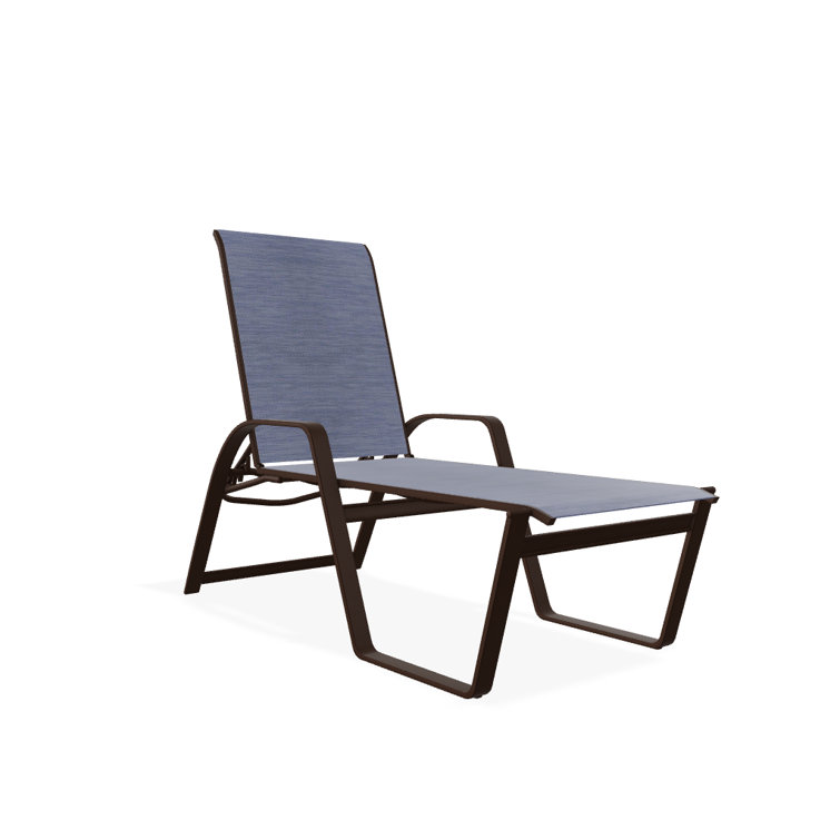Holna Outdoor Rust-Resistant Metal Chaise Lounge