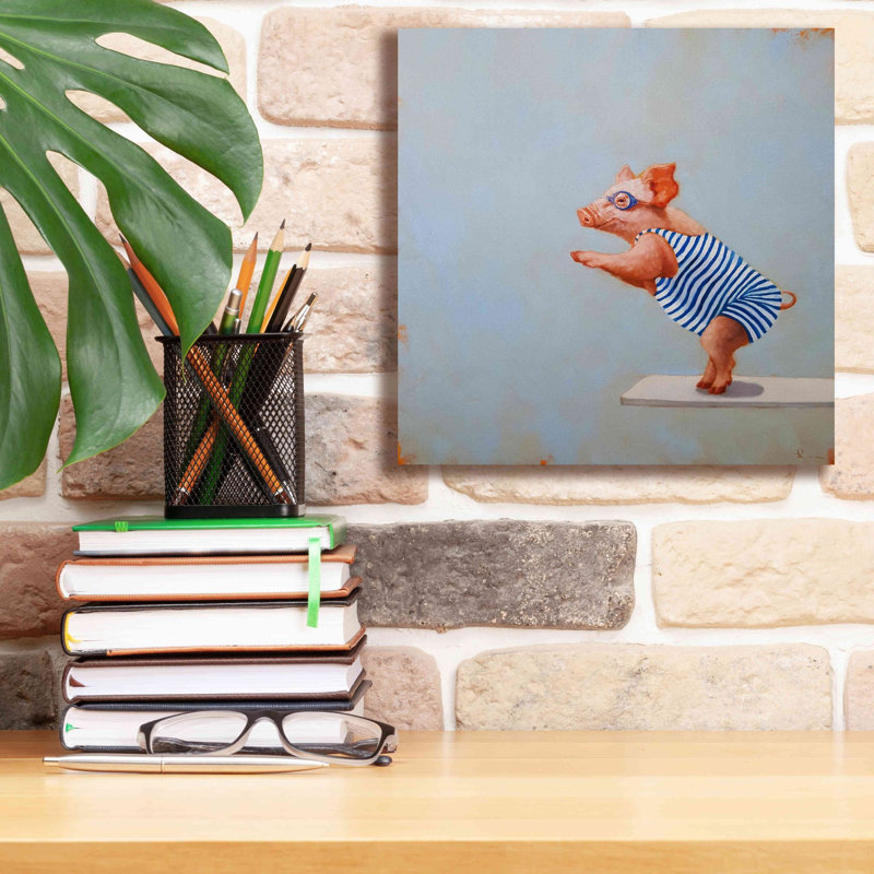 Le plongeon par Lucia Heffernan - reproduction, H 12 po x l 12 po x P 0,75 po