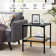 Square End Table with Rattan Storage Shelf