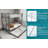 Heavy-duty Sturdy Meta Twin over Twin Bunk Bed/l/ Noise Reduced/ Safety Guardrail/No Box Spring Needed,Silvery-1515621452