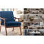 Chaise de salon de style Mid-Century en velours bleu avec rembourrage, chaise d'appoint moderne, structure en bois massif, velours, pour chambre à coucher, espace, salle de lecture, ensemble de montage sans effort-743291348