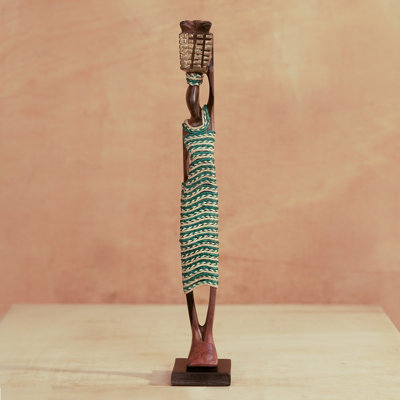  Handmade Obaapa Iii Ebony Wood Sculpture
