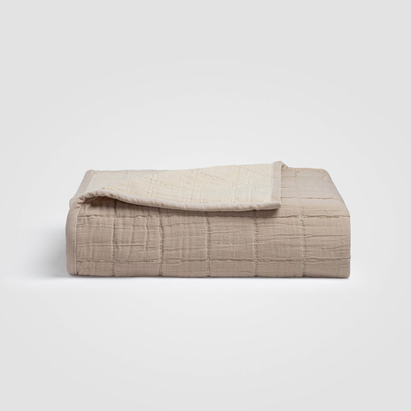 Gray Quilted Bedspread, King