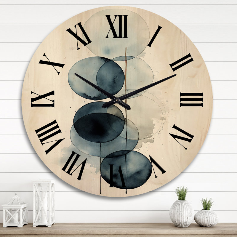 Horloge murale en bois massif Rossitano, Très grand