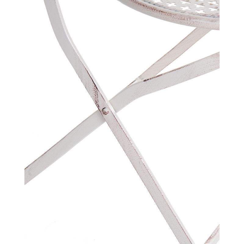 Folding Patio Dining Side Chair, White