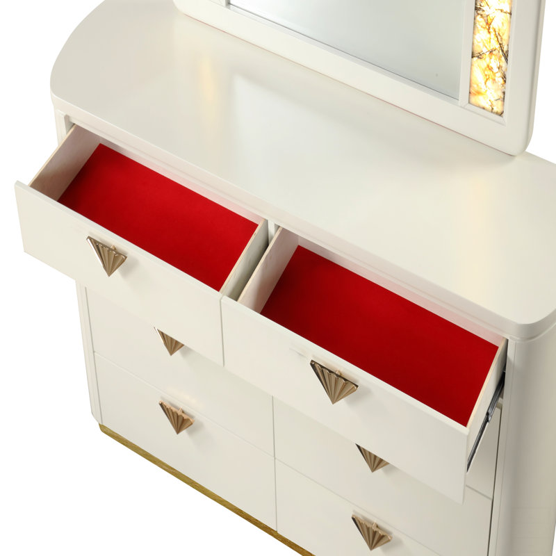 Commode 8 tiroirs de style moderne en bois