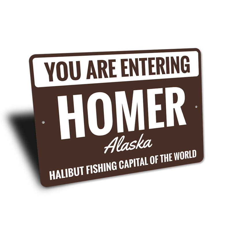 Plaque en aluminium Homer Alaska, H 12 po x l 18 po x P 0,06 po