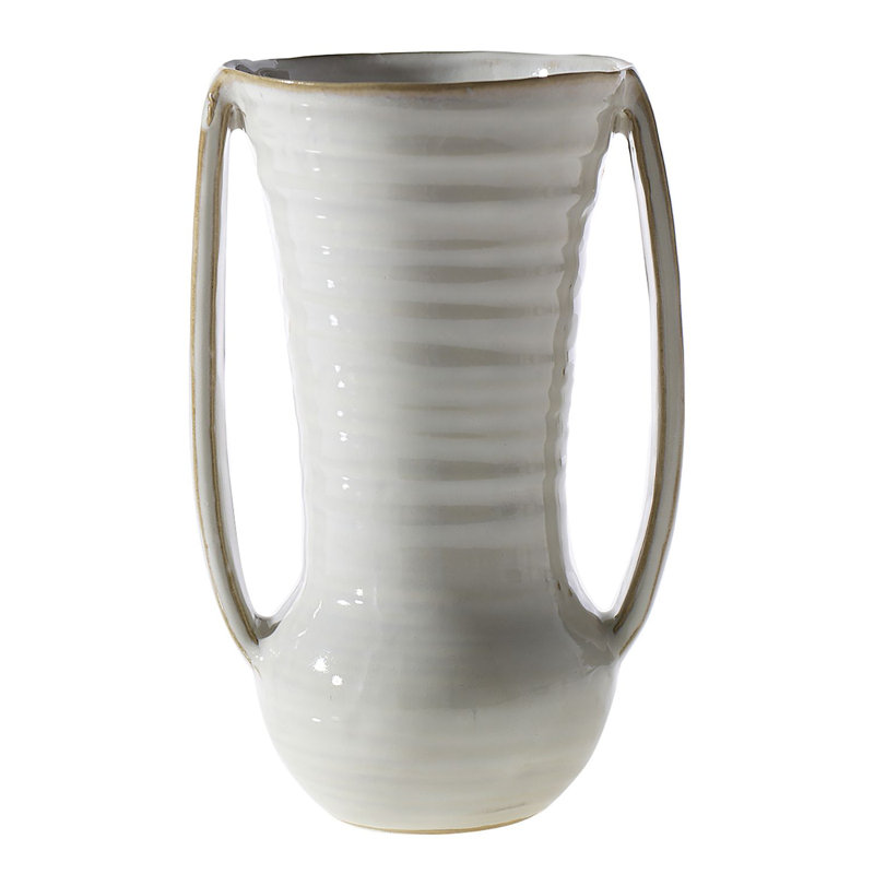  Vase de table en céramique fabriqué à la main, H 9,25 po x l 5,5 po x P 4,75 po