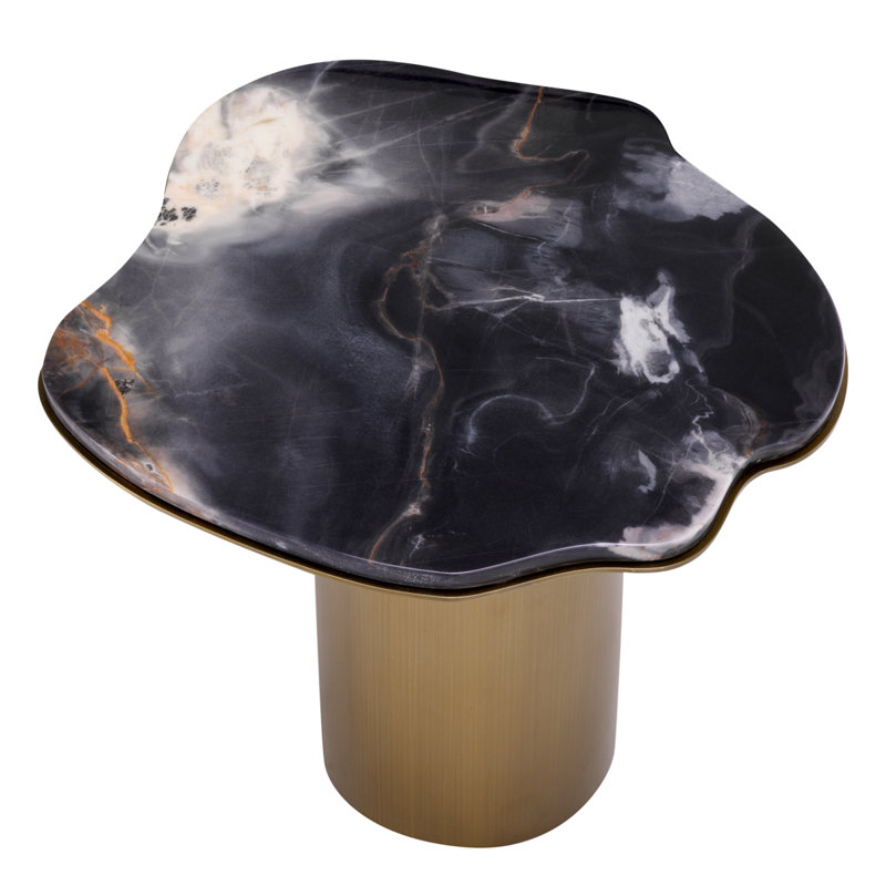 Side Table Shapiro Black Marble - Top, Black