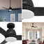 Ventilateur de plafond 52 po avec ensemble d'éclairage DEL et télécommande portable Malden-114604145-114604146