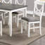 Table de salle à manger 6 pièces 4 chaises d'appoint et un banc en bois d'hévéa blanc