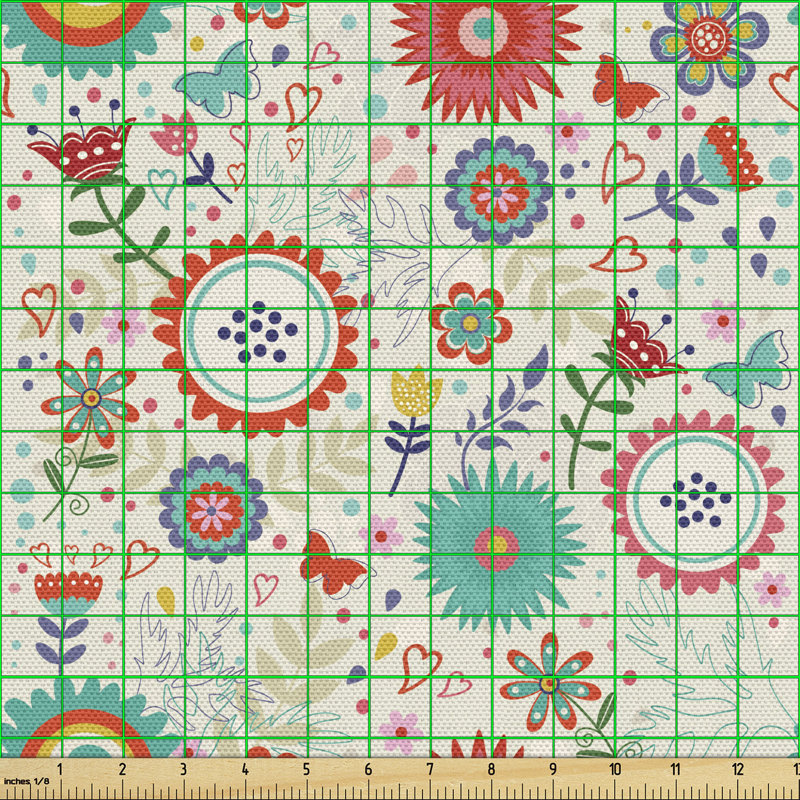 Charlie-May Scandinavian Inspired Flowers Blossoming Multi-Purpose Fabric