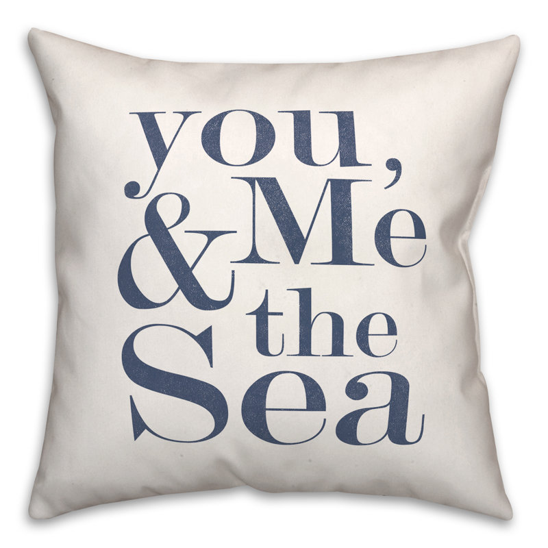 Housse et insert de coussin carré You You Me and Sea, Bleu marine