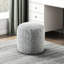 16,27 po Largeur du produit Pouf cylindrique avec plancher antidérapant et housse en tissu chenille moderne