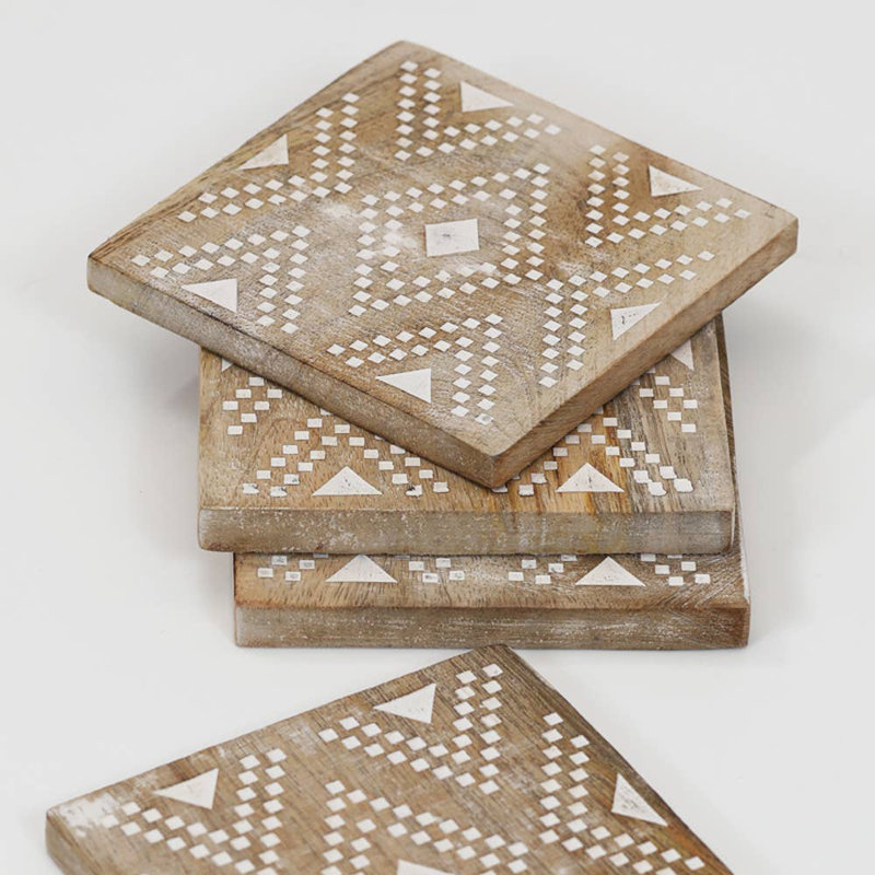 Assorted Design Coasters - Pack of 6