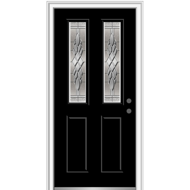 Porte d'entrée pré-montée en fibre de verre 2 panneaux 2 1/2 Grace Grace, H 80 po x l 32 po x P 1,75po