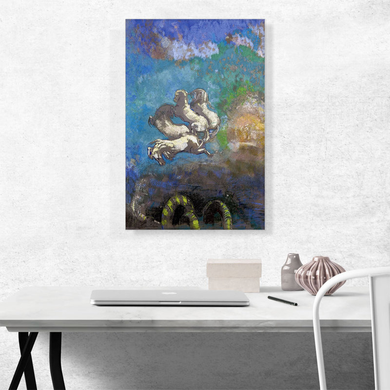 " The Chariot Of Apollo 1908 " by Odilon Redon Painting Print, 26" H x 18" W x 0.75" D
