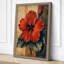Crimson Hibiscus Botanical - Wrapped Canvas-178058204-178058219