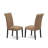 5 Piece Dining Room Table Set Includes a Rectangle Kitchen Table with Butterfly Leaf and 4 Brown Linen Fabric Parson Chairs, Oak-1886828110-1886828105-1880892655