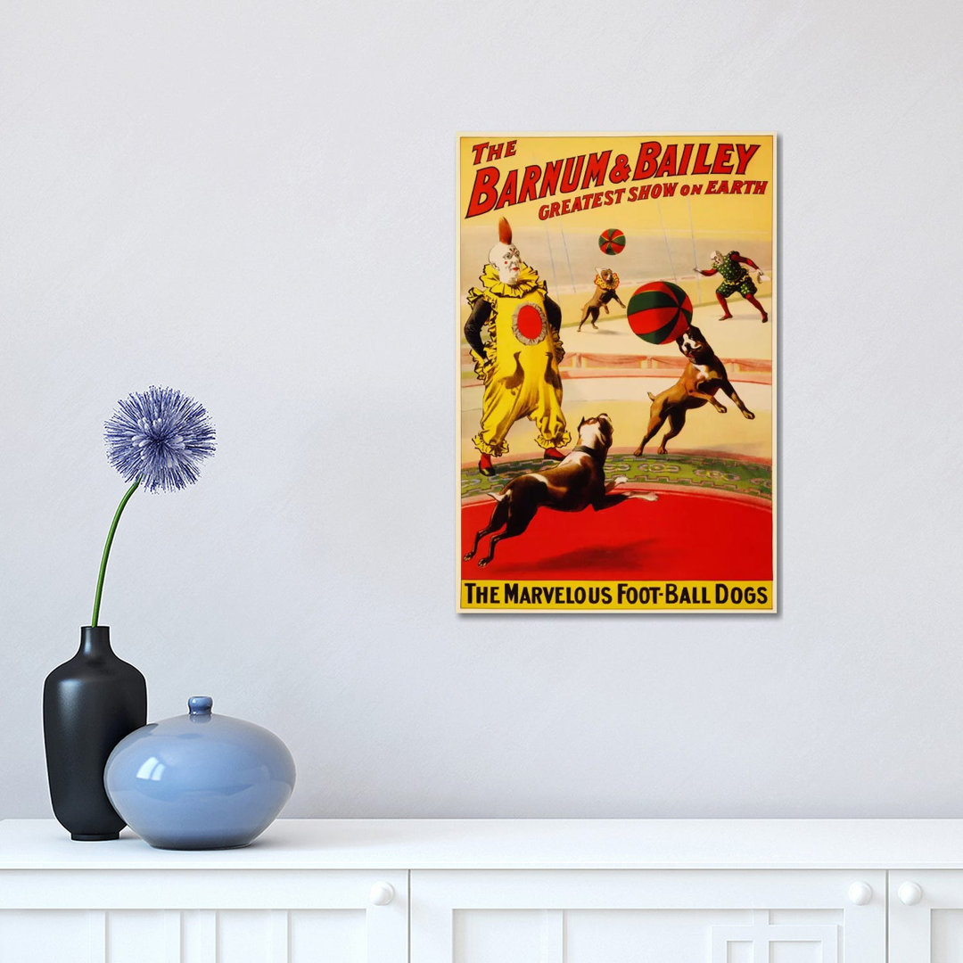 Barnum & Bailey Vintage Circus Poster - Wrapped Canvas Print