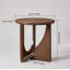 Table d'appoint en bois massif, table de bout ronde en noyer, petite table d'appoint en bois pour le salon, la chambre à coucher et le coin lecture