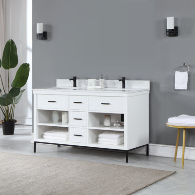 Ensemble de meuble-lavabo double 60 po Arva