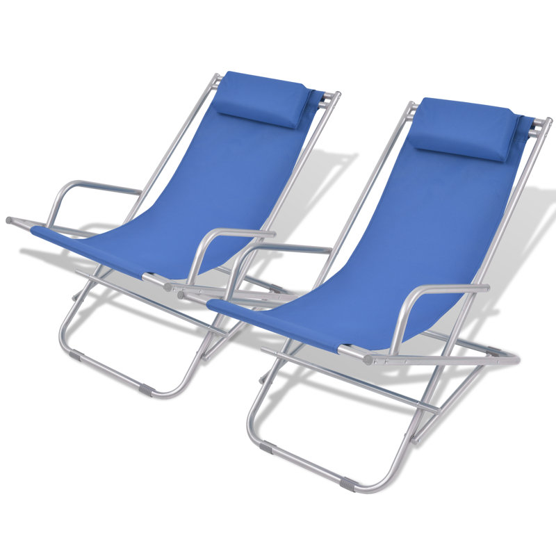 Addyson Folding Beach Chair, Blue