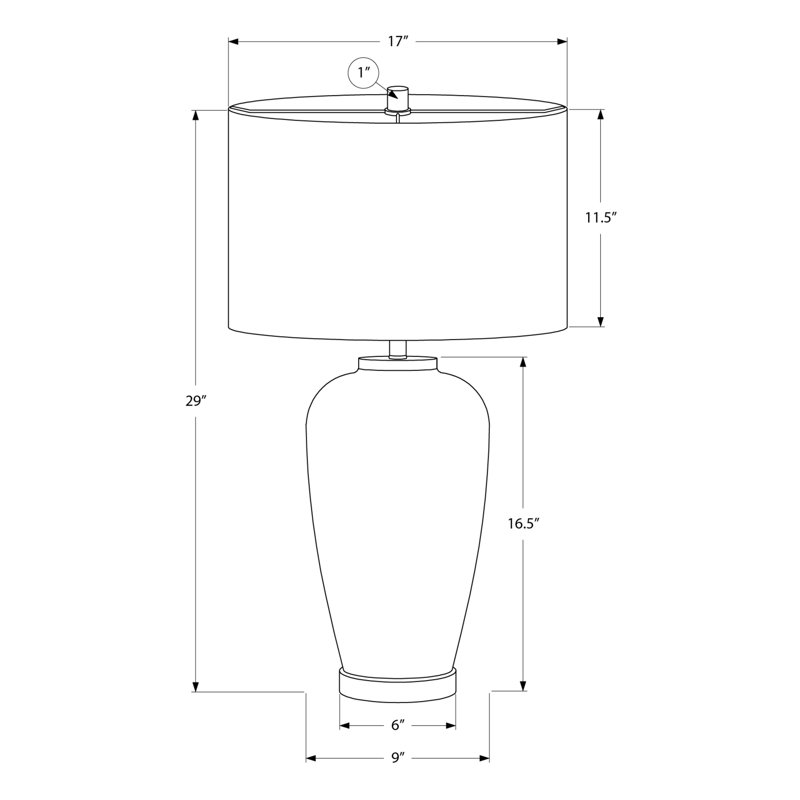 Lighting, 29 po, lampe de table, céramique verte, abat-jour ivoire / crème, contemporain, moderne