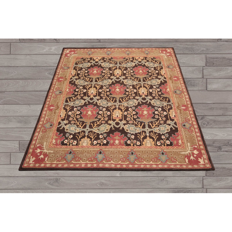 Tapis oriental 100% laine touffeté à la main 9 x 12 William Morris Arts & Crafts, Rectangulaire : 8 pi 9 po x 11 pi 9 po