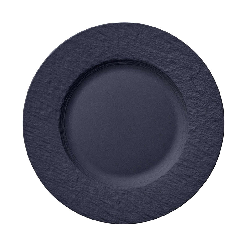 Villeroy & Boch Manufacture 4-Piece Place Setting, Plates & Bowls, Premium Porcelain, Black