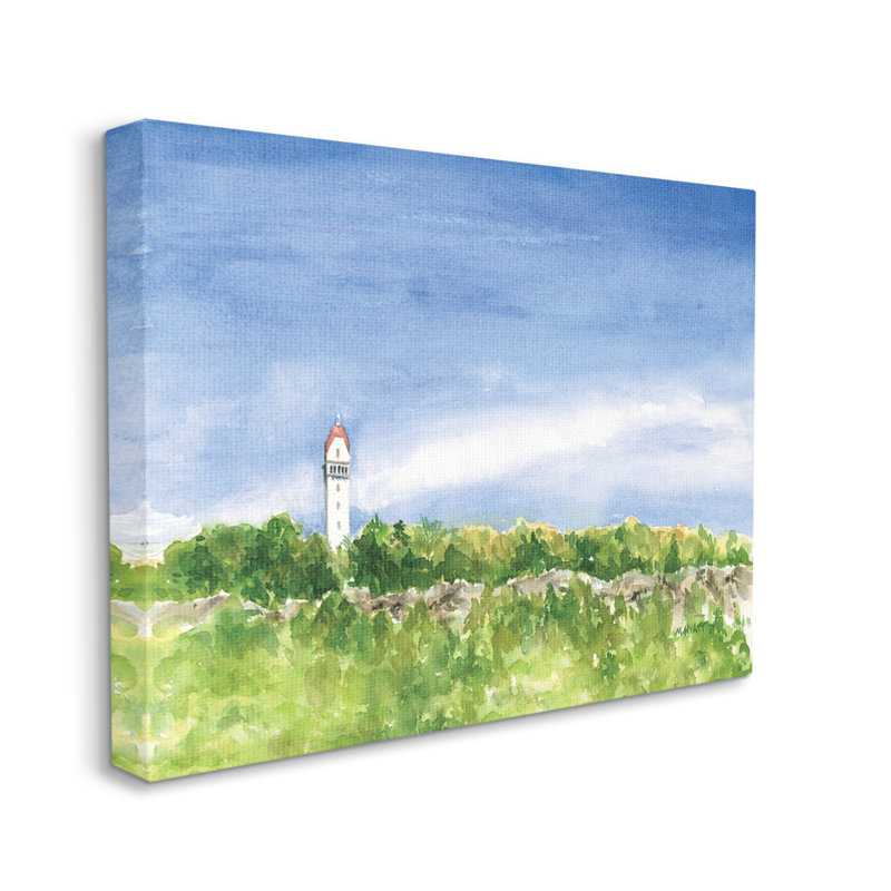 «Heublein Tower Forest Overlook Landscape» par Melissa Hyatt LLC - Peinture sur toile, H 30 po x l 40 po, Toile tendue