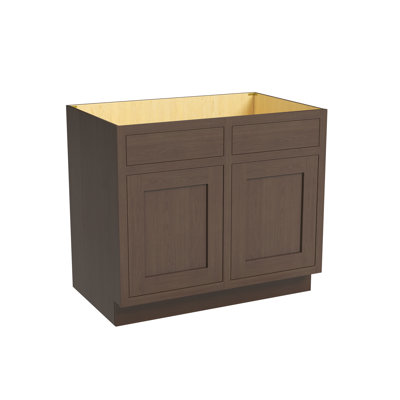CASAINC Ready-to-Assemble W39"x H34.5"x D25" Kitchen Sink Base Cabinet with False Drawers