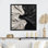 Impression sur toile géométrique abstraite noir et blanc marbré Dreamscape III