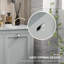 Armoire de rangement grise pour la salle de bain, panier à linge inclinable avec deux compartiments - spacieuse pour les articles, faite, finition à l'eau, conception de surmatelas, l 30 po x P 15,89 po H 27,5 po