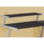 Bureau d'ordinateur, bureau personnel, coin, forme de L, travail, ordinateur portable, stratifié, métal, contemporain, moderne