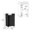 Chariot-bar, porte en verre, quatre roulettes, deux tablettes-882677040