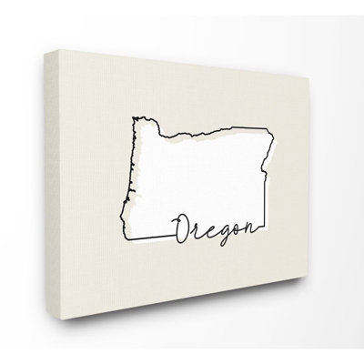 " Oregon Home State Map Neutral Design "