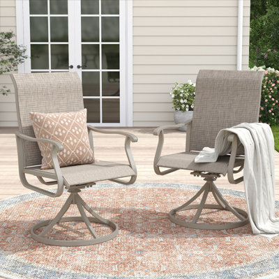 Outdoor Swivel PVC-coated polyester Dining Chair