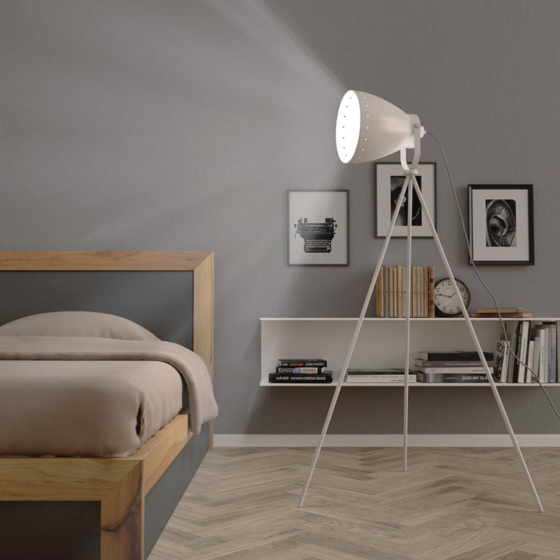 146Cm White Tripod Floor Lamp
