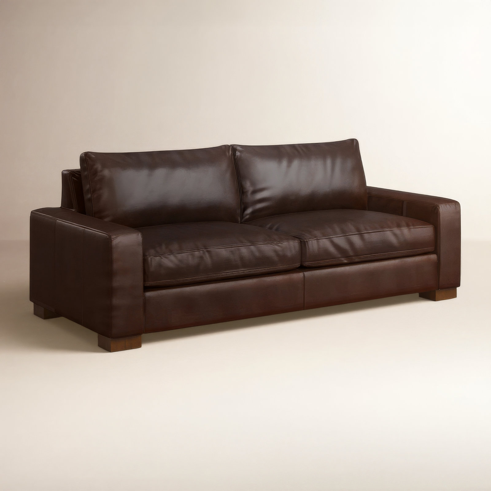 Jonie 91" Genuine Leather Sleeper Sofa , Bistro Rustic Genuine Leather
