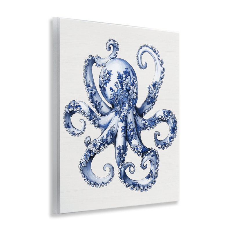 Funky Toile Octopus, plaque murale, lettrée et doublée