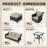 6-Piece Wicker Outdoor Sofa Set – Swivel Chairs & Hidden Storage Ottomans-1960388162