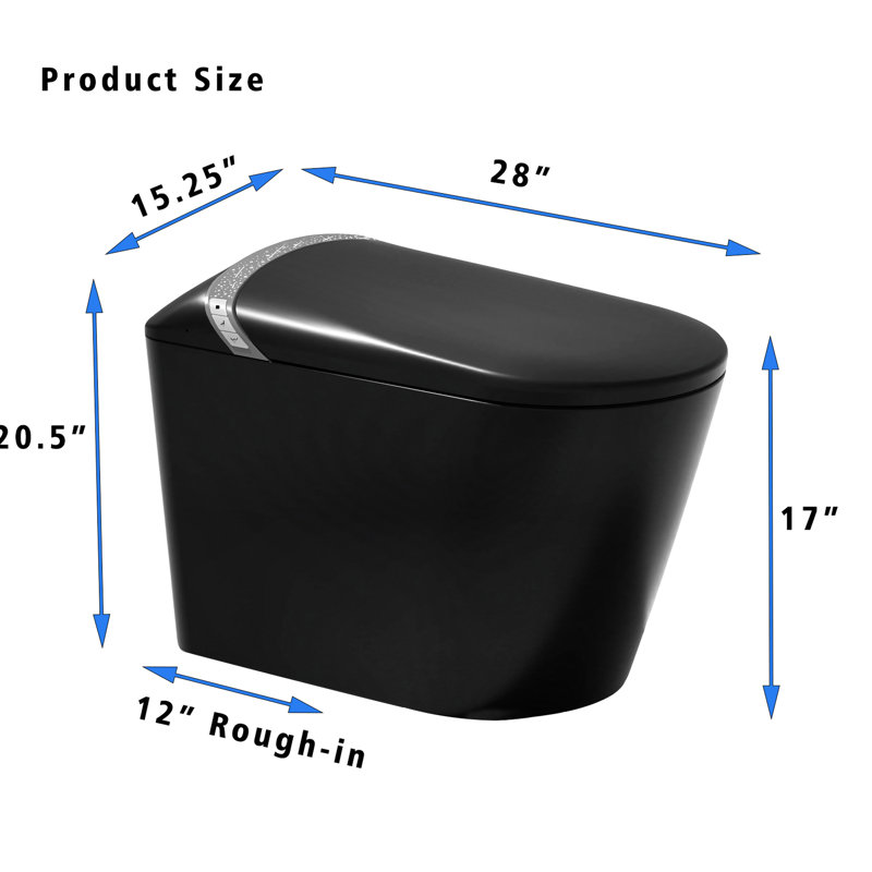Starry Night - Enabled Smart Toilet, Bidet Built In, Auto Open/Close Seat Lid, Foot Sensor For Flush, Led Display, Multiple Washing Modes, Warm Water & Dryer In Bathroom Setup Bathroom's In Bidet,