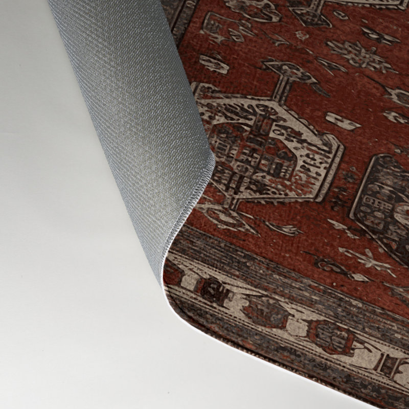 Tapis turc intérieur et extérieur brun, Rectangle 5 pi x 7 pi